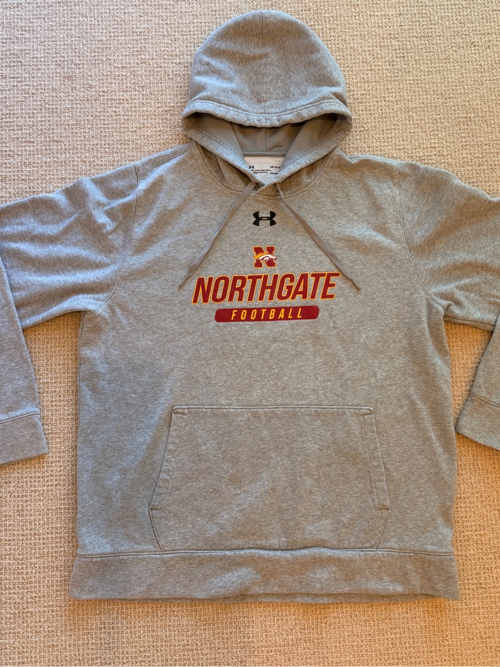 Under Armour Grey Northgate Football Pullover Hoodie